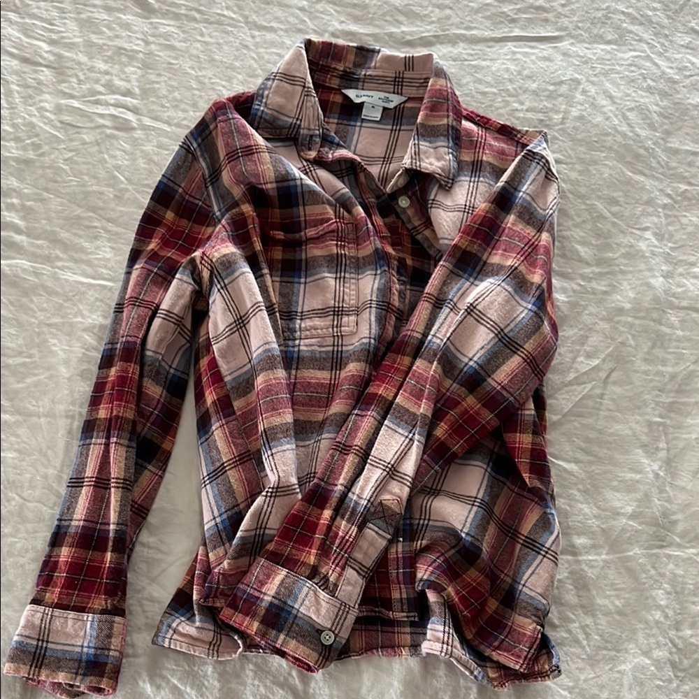 Plaid Button-Up Shirt